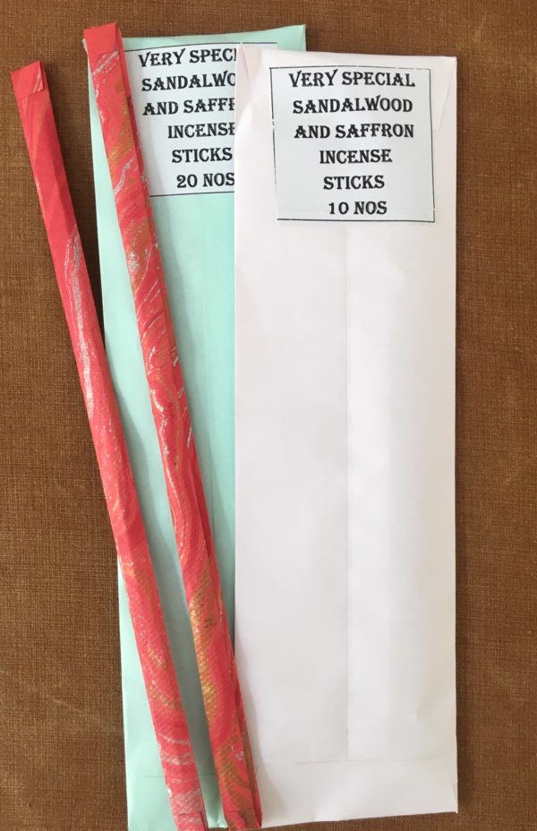 INCENSE STICKS (WITH SANDALWOOD AND SAFFRON)